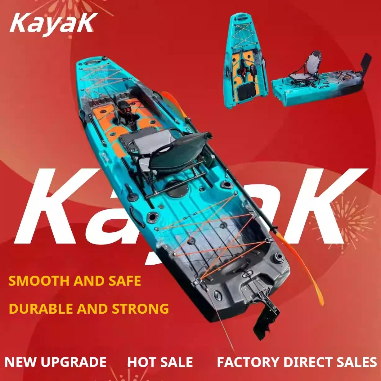 Fishing Kayak Pedal Drive - LLDPE Modulares Kajak-Kanu mit Pedal- und