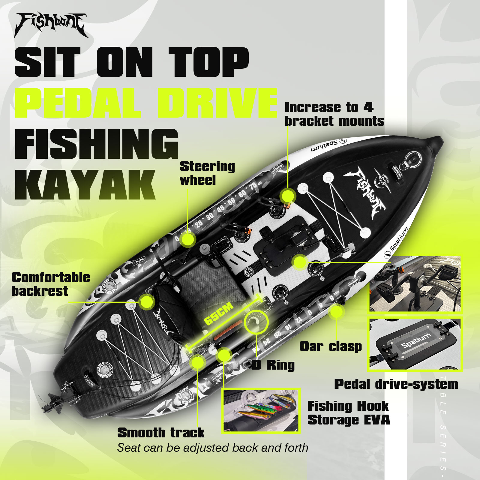 Spatium Pedal-Kajak, aufblasba – Fishing Kayak Pedal Drive Bewertung und Preis