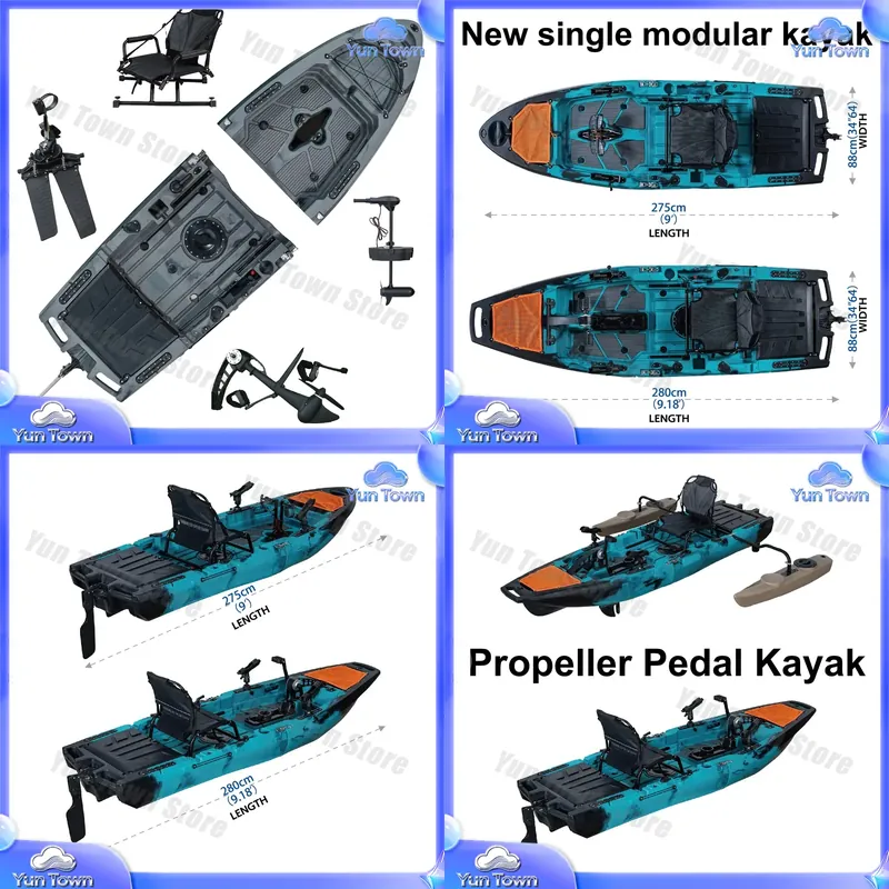 Modulares 9,5-Fuß-Sit-on-Top-K – Fishing Kayak Pedal Drive Bewertung und Preis